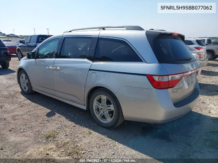 2011 Honda Odyssey Touring/Touring Elite VIN: 5FNRL5H95BB077062 Lot: 39835821