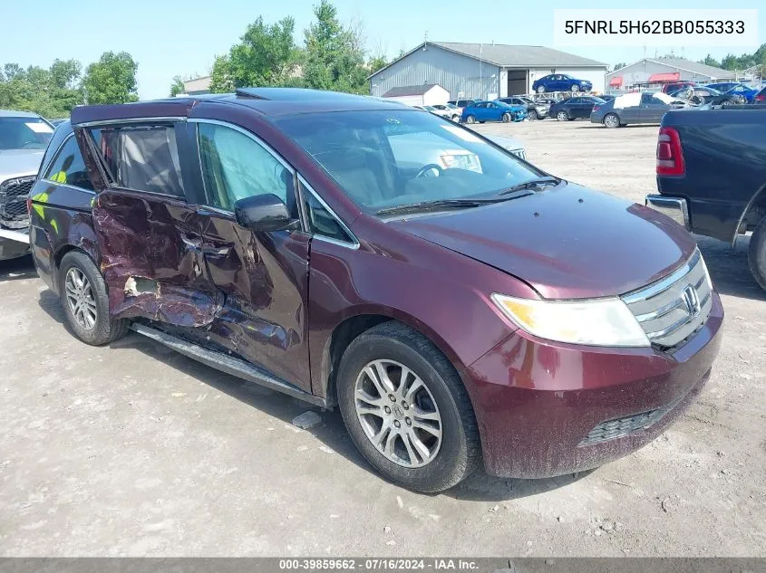 5FNRL5H62BB055333 2011 Honda Odyssey Ex-L