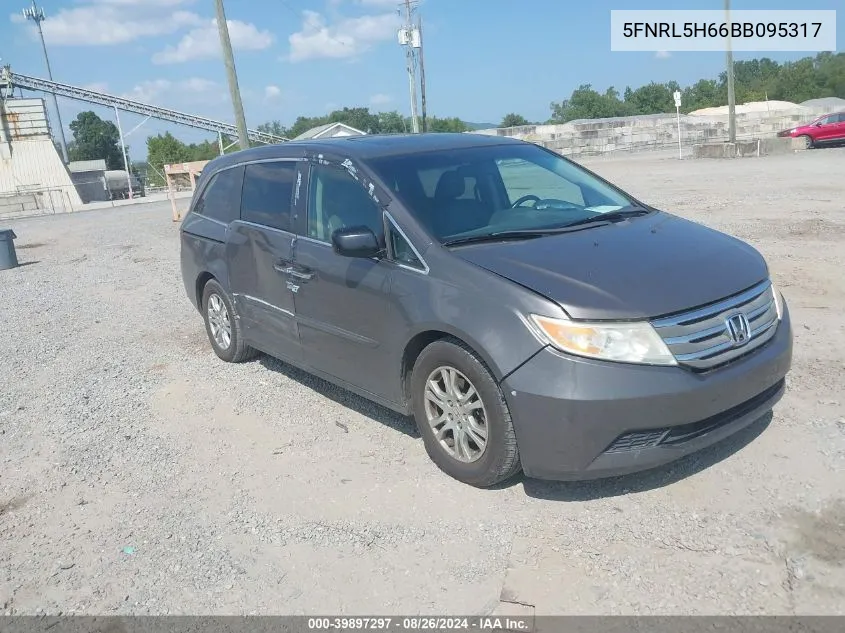 2011 Honda Odyssey Ex-L VIN: 5FNRL5H66BB095317 Lot: 39897297