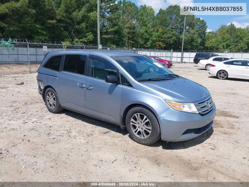 2011 Honda Odyssey Ex VIN: 5FNRL5H4XBB037855 Lot: 40045686