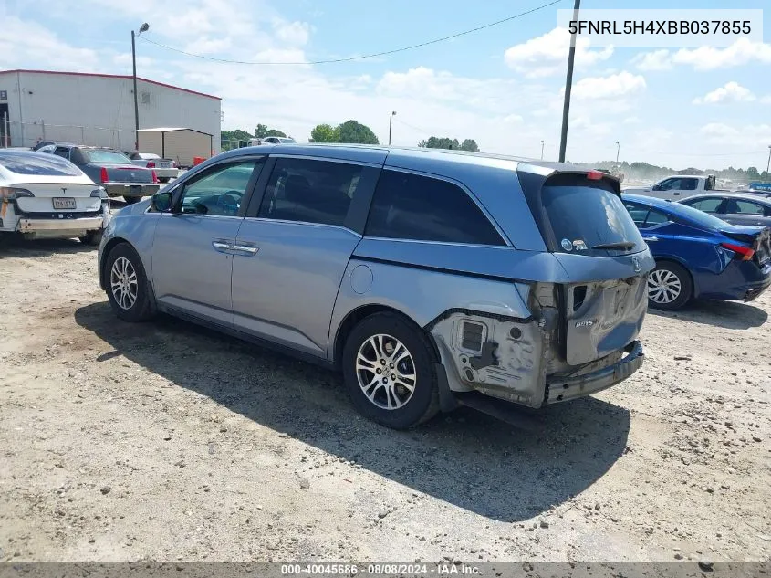 2011 Honda Odyssey Ex VIN: 5FNRL5H4XBB037855 Lot: 40045686