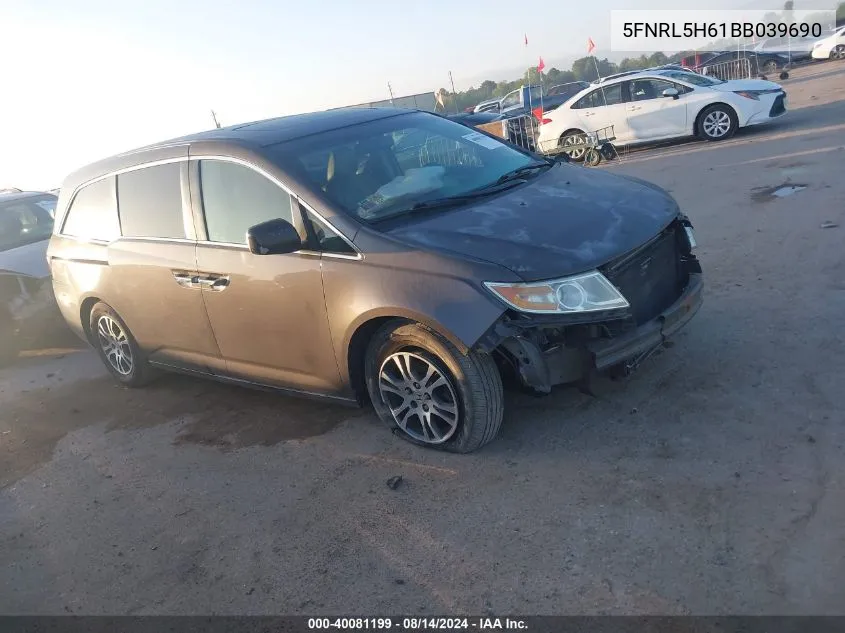 5FNRL5H61BB039690 2011 Honda Odyssey Ex-L