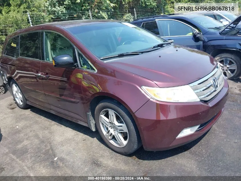 2011 Honda Odyssey Touring/Touring Elite VIN: 5FNRL5H96BB067818 Lot: 40198398