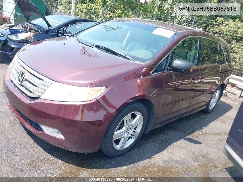 2011 Honda Odyssey Touring/Touring Elite VIN: 5FNRL5H96BB067818 Lot: 40198398