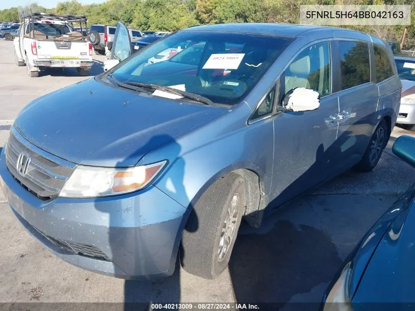 2011 Honda Odyssey Ex-L VIN: 5FNRL5H64BB042163 Lot: 40213009