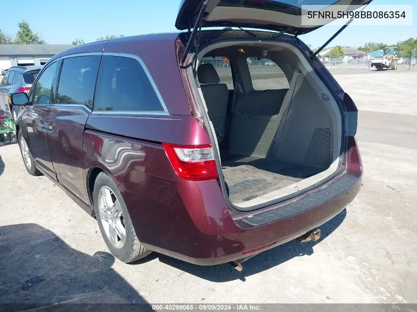 2011 Honda Odyssey Touring/Touring Elite VIN: 5FNRL5H98BB086354 Lot: 40299065