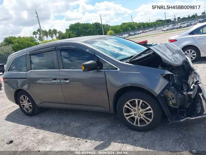 5FNRL5H45BB009817 2011 Honda Odyssey Ex