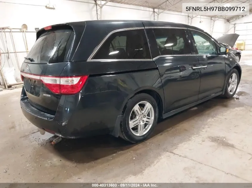 2011 Honda Odyssey Touring/Touring Elite VIN: 5FNRL5H97BB099712 Lot: 40313603