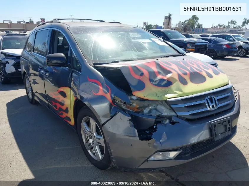 2011 Honda Odyssey Touring/Touring Elite VIN: 5FNRL5H91BB001631 Lot: 40323089