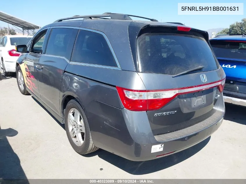 2011 Honda Odyssey Touring/Touring Elite VIN: 5FNRL5H91BB001631 Lot: 40323089