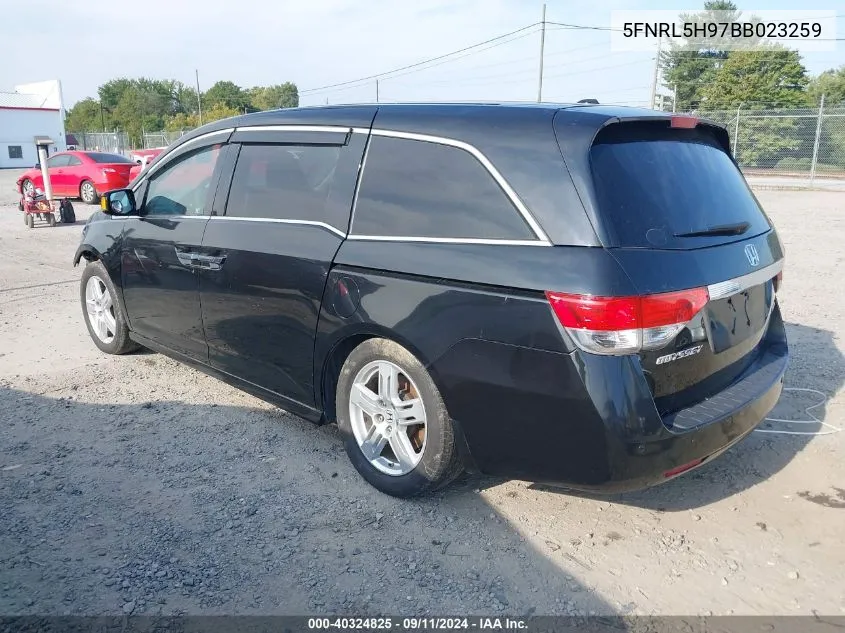 2011 Honda Odyssey Touring/Touring Elite VIN: 5FNRL5H97BB023259 Lot: 40324825