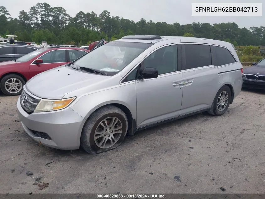 2011 Honda Odyssey Ex-L VIN: 5FNRL5H62BB042713 Lot: 40329858