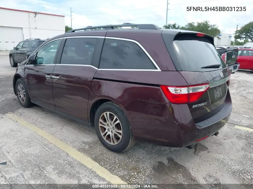 5FNRL5H45BB031235 2011 Honda Odyssey Ex