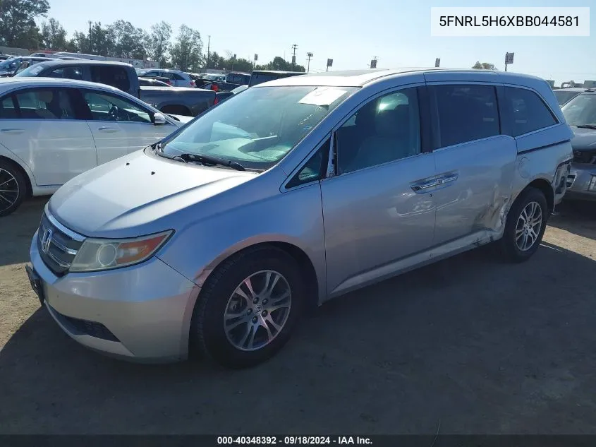 5FNRL5H6XBB044581 2011 Honda Odyssey Ex-L