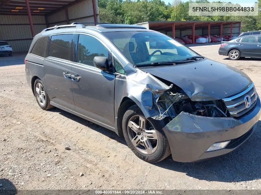 2011 Honda Odyssey Touring/Touring Elite VIN: 5FNRL5H98BB044833 Lot: 40351844