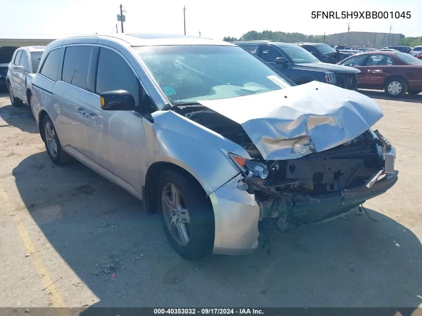 2011 Honda Odyssey Touring/Touring Elite VIN: 5FNRL5H9XBB001045 Lot: 40353032