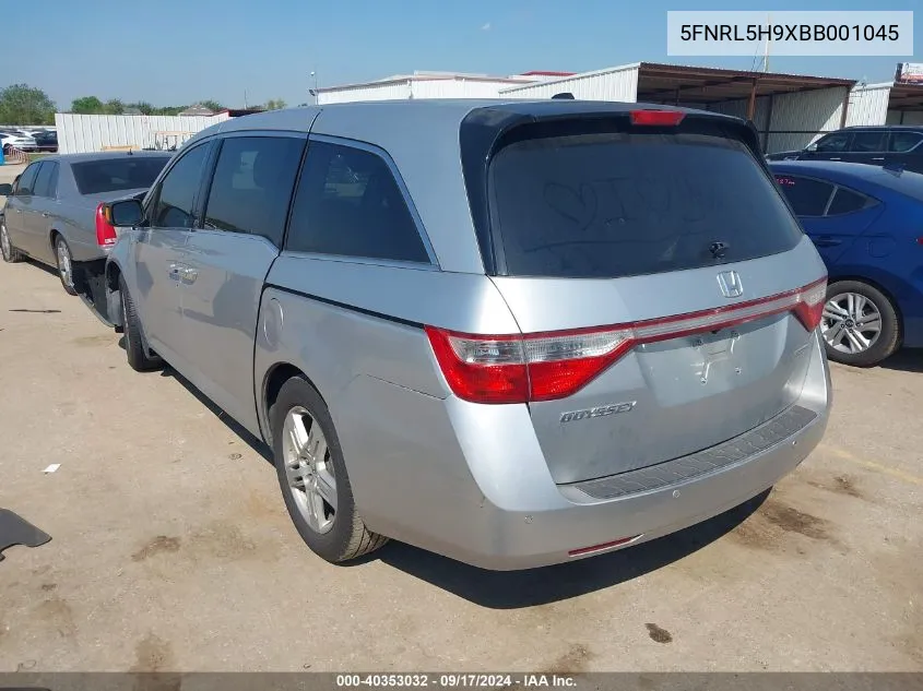 2011 Honda Odyssey Touring/Touring Elite VIN: 5FNRL5H9XBB001045 Lot: 40353032