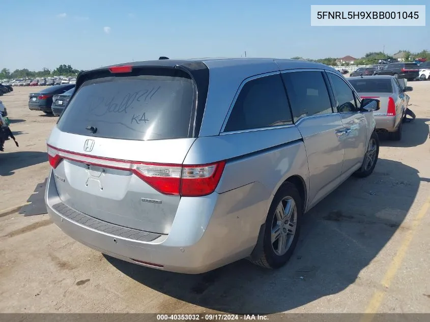 2011 Honda Odyssey Touring/Touring Elite VIN: 5FNRL5H9XBB001045 Lot: 40353032