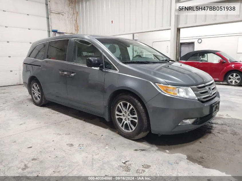 5FNRL5H47BB051938 2011 Honda Odyssey Ex