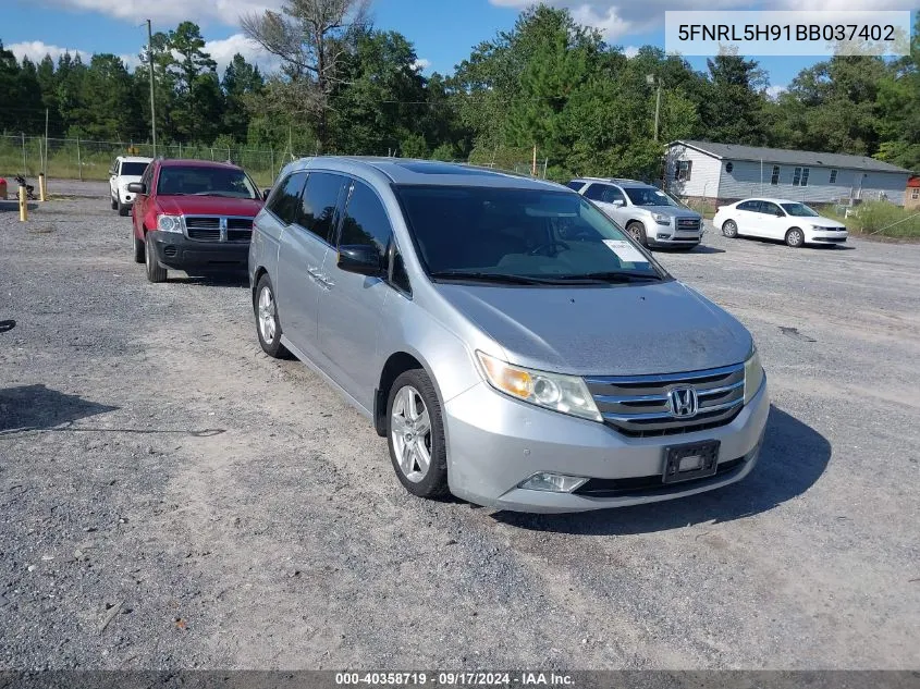 2011 Honda Odyssey Touring/Touring Elite VIN: 5FNRL5H91BB037402 Lot: 40358719