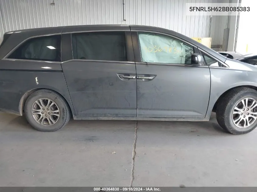 2011 Honda Odyssey Ex-L VIN: 5FNRL5H62BB085383 Lot: 40364830