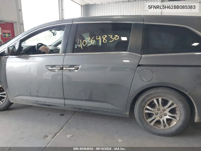 2011 Honda Odyssey Ex-L VIN: 5FNRL5H62BB085383 Lot: 40364830