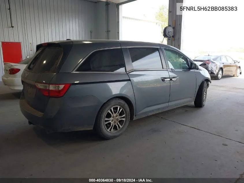 2011 Honda Odyssey Ex-L VIN: 5FNRL5H62BB085383 Lot: 40364830