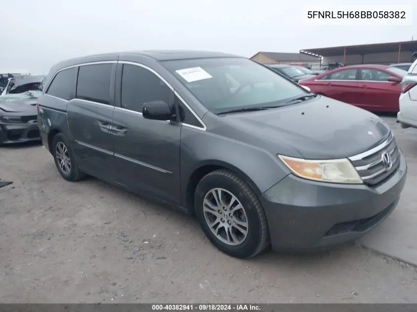 5FNRL5H68BB058382 2011 Honda Odyssey Ex-L