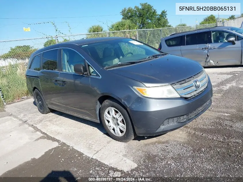 2011 Honda Odyssey Lx VIN: 5FNRL5H20BB065131 Lot: 40398787