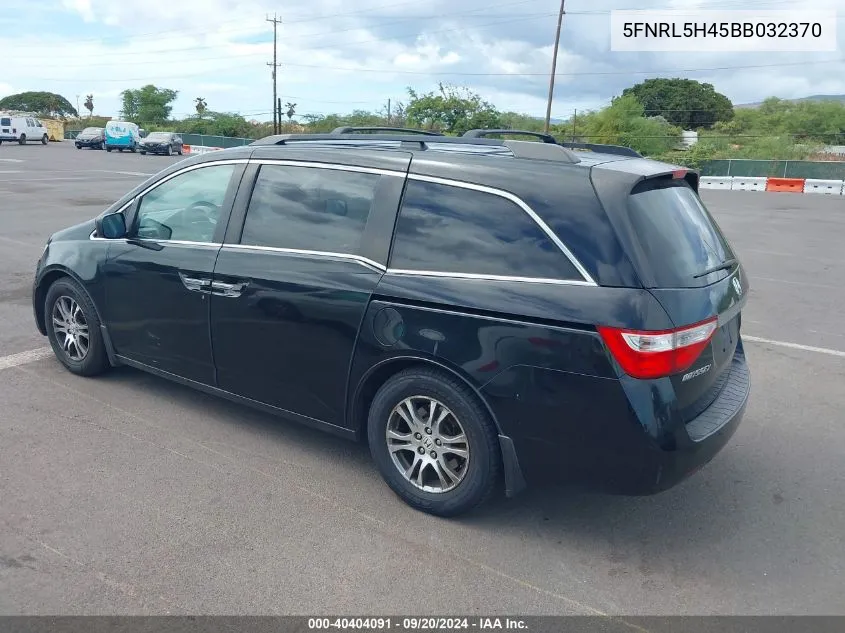 2011 Honda Odyssey Ex VIN: 5FNRL5H45BB032370 Lot: 40404091