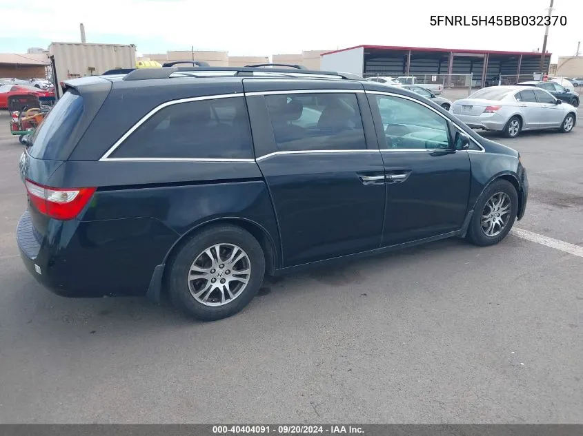 2011 Honda Odyssey Ex VIN: 5FNRL5H45BB032370 Lot: 40404091