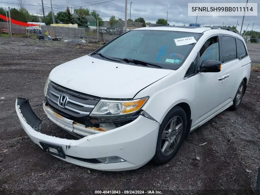 2011 Honda Odyssey Touring/Touring Elite VIN: 5FNRL5H99BB011114 Lot: 40413843