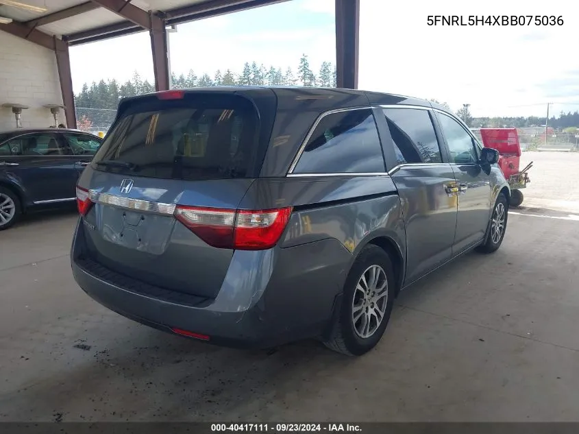 5FNRL5H4XBB075036 2011 Honda Odyssey Ex