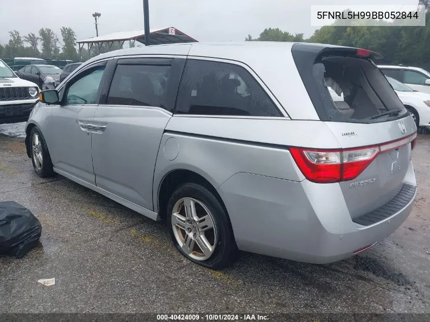 2011 Honda Odyssey Touring/Touring Elite VIN: 5FNRL5H99BB052844 Lot: 40424009