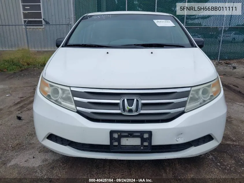 5FNRL5H66BB011111 2011 Honda Odyssey Ex-L