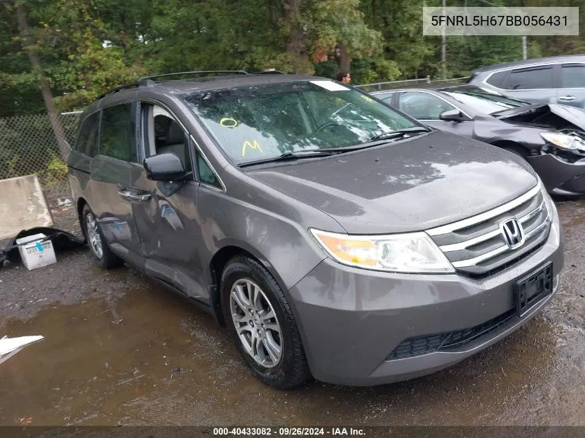 2011 Honda Odyssey Ex-L VIN: 5FNRL5H67BB056431 Lot: 40433082