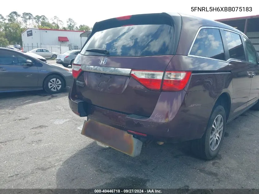 5FNRL5H6XBB075183 2011 Honda Odyssey Ex-L