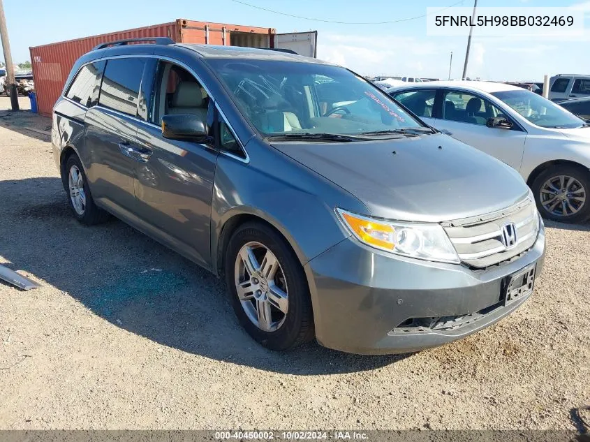 2011 Honda Odyssey Touring/Touring Elite VIN: 5FNRL5H98BB032469 Lot: 40450002