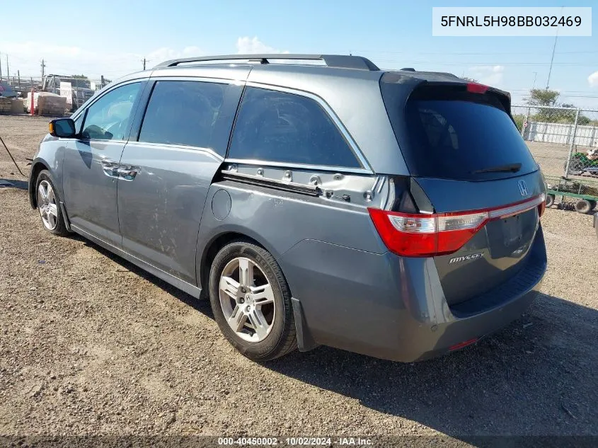 2011 Honda Odyssey Touring/Touring Elite VIN: 5FNRL5H98BB032469 Lot: 40450002