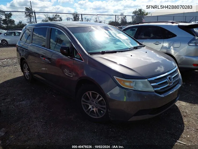 5FNRL5H42B8070283 2011 Honda Odyssey Ex