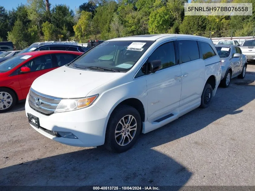 2011 Honda Odyssey Touring/Touring Elite VIN: 5FNRL5H97BB076558 Lot: 40513725