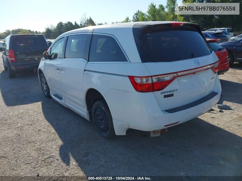 2011 Honda Odyssey Touring/Touring Elite VIN: 5FNRL5H97BB076558 Lot: 40513725