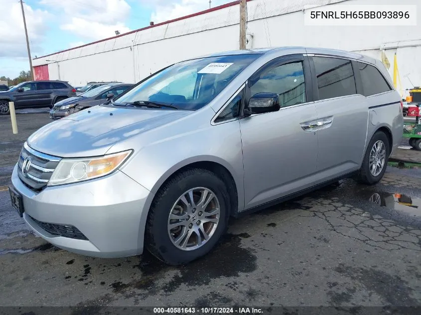 2011 Honda Odyssey Ex-L VIN: 5FNRL5H65BB093896 Lot: 40581643