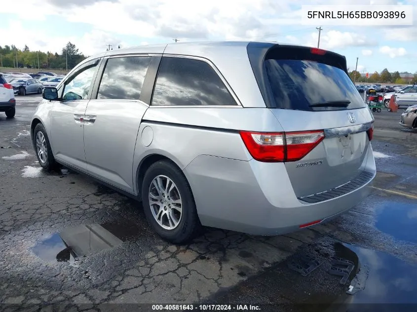 2011 Honda Odyssey Ex-L VIN: 5FNRL5H65BB093896 Lot: 40581643