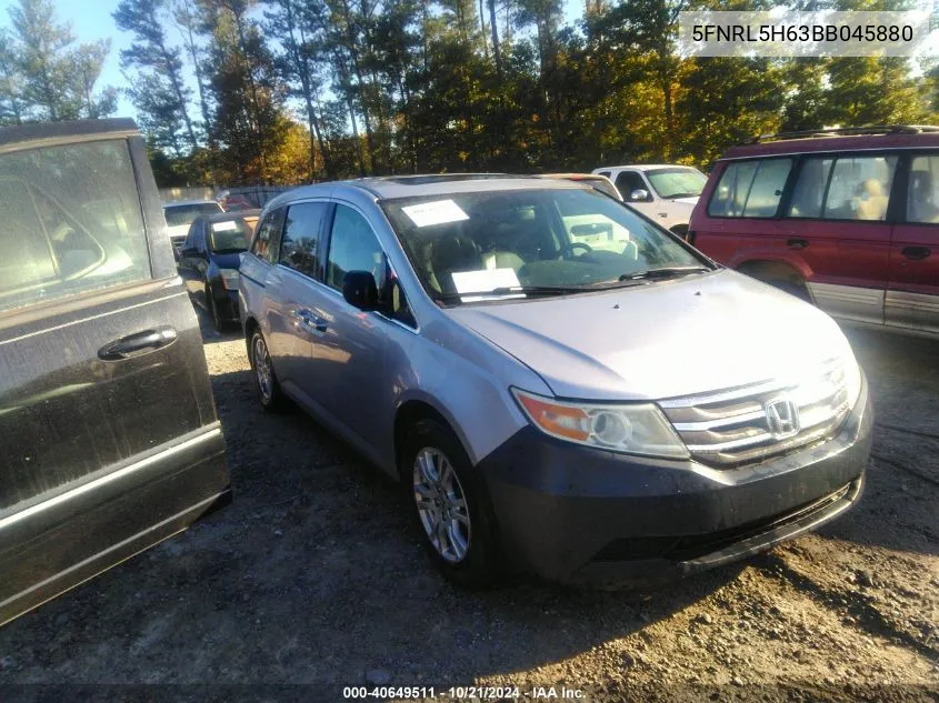 2011 Honda Odyssey Ex-L VIN: 5FNRL5H63BB045880 Lot: 40649511