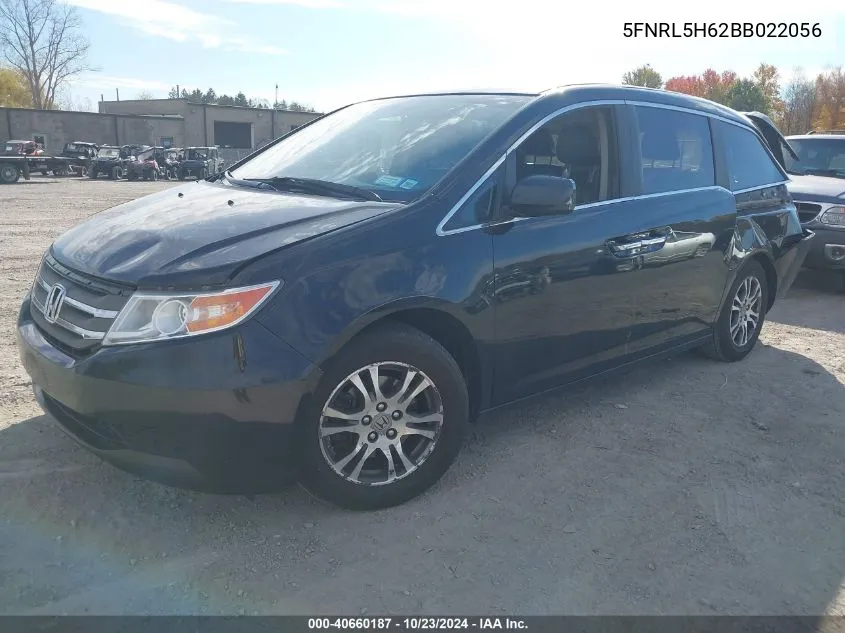 5FNRL5H62BB022056 2011 Honda Odyssey Ex-L