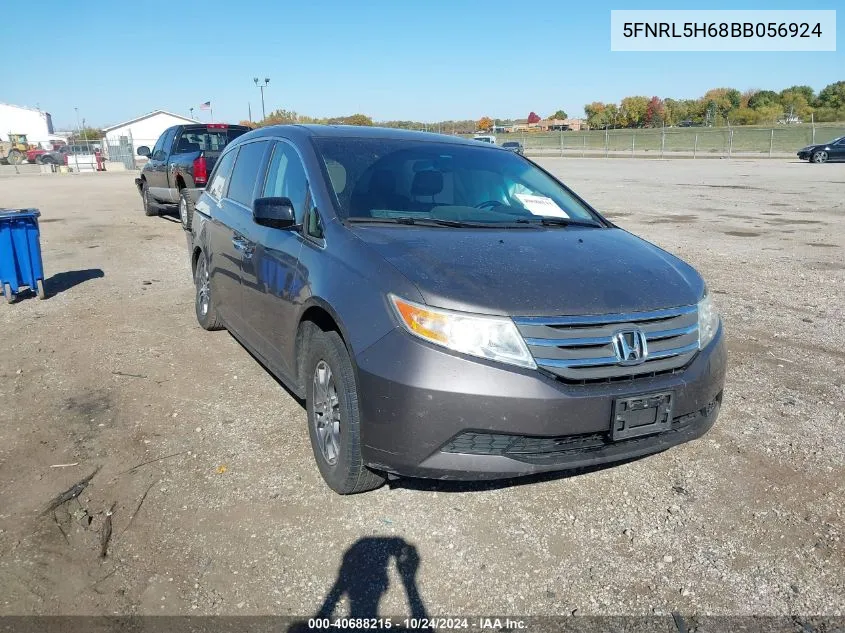 2011 Honda Odyssey Ex-L VIN: 5FNRL5H68BB056924 Lot: 40688215