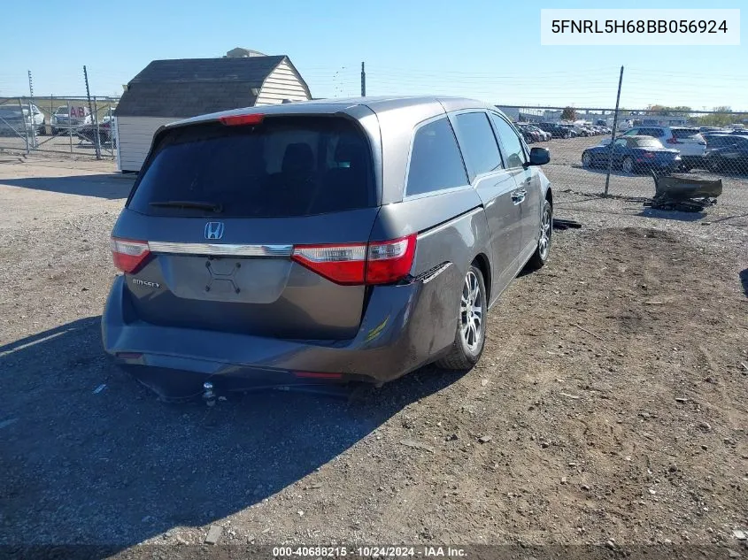 5FNRL5H68BB056924 2011 Honda Odyssey Ex-L