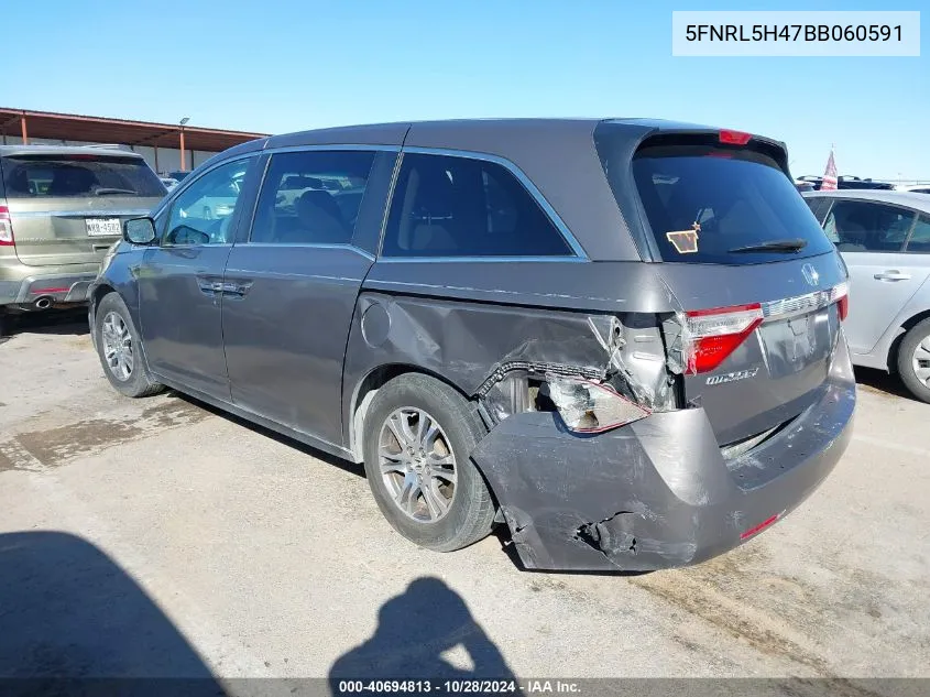 2011 Honda Odyssey Ex VIN: 5FNRL5H47BB060591 Lot: 40694813