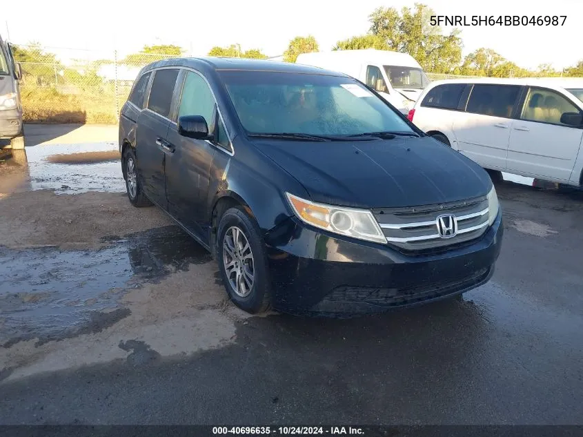 2011 Honda Odyssey Ex-L VIN: 5FNRL5H64BB046987 Lot: 40696635